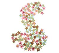 Decorative Sewing Fasteners Sea Star Shaped Wood Buttons 100pcs