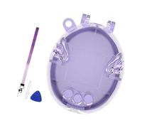 Decorative Side Accent Shell for Retro Virtual Pet, Purple | Metal Chain, Lanyard Carry Set, Display
