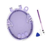 Decorative Side Accent Shell for Retro Virtual Pet, Purple | Metal Chain, Lanyard Carry Set, Display