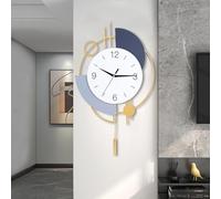 Decorative Silent Quartz Wall Clock with Pendulum, Battery Operated, Large 20x33.5 inch for Living Room, Kitchen, Home, Bathroom, Bedroom Wall Decor