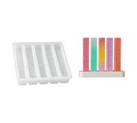 Decorative Silicone Casting Mold Set Five Cavity Pillar Tray for Wax Plaster Resin Soap Home Studio Making Silicone Decorative Pillar Mold