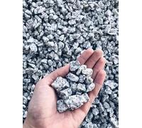 Decorative Silver Granite Dalmatian Gravel, 8-16mm, Garden Landscaping Stone Chippings (1 Kilograms (Sample Bag))