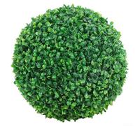 Decorative simulation grass ball for yard, patio, and retail window use with resistance to degradation from environmental factors (A)