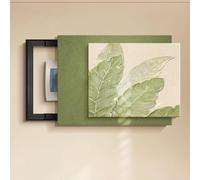 Decorative Sliding Breaker Panel Cover, Hidden Wall-Mounted Breaker Box Wall Art, Sandstone-Textured Breaker Panel Cover For Living Room Office Or Hotel(Black-B-R,31.4x23.2in)