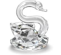 Decorative Small Crystal Ornament with Engraved Sentimental Message - Freestanding Glass Plaque Acrylic Block, Inspirational Keepsake Gift, Home Office Desk Display Ornament (Dazzling Swan)