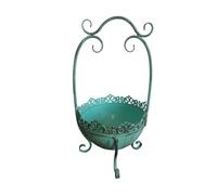 Decorative Small Iron Flower Holder Container Balcony Vase with Creative Lace Border Ideal for Windowsills and Tables Lace Trimmed Garden Container