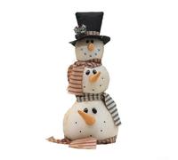 Decorative snowman ornament for Christmas, suitable for indoor and outdoor holiday settings to enhance the joyful seasonal mood (F)