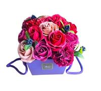 Decorative Soap Flowers Bouquet, Flower Soap Gift Set - Natural Floral Scented Soaps | Rose, Lavender, Jasmine, Skin-Friendly, Perfect for Gifts & Self-Care (1, Purple Flower Garden, One Size)