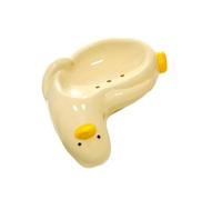 Decorative Soap Holder Ceramic Animal Tray, Cream Glossy Bathroom Accessory with Drain Holes for Hand Soap, Sink, Vanity and Powder Room Holder Animal Tray Wash Basin Vanity Saver Powder Room Sink