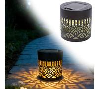 Decorative Solar Mandala Lights, Outdoor Mandala Solar Lights 2026 New Decorative Fence Light Waterproof Metal Deck Step Light for Garden Post Patio Backyard Yard Decor (D)