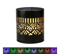 Decorative Solar Mandala Lights,Solar-Powered Mandala Projector Light,Metal Shadow Light Projector for Fence, Patio, Garden, Outdoor Garden Waterproof LED Decorative Lighting(B,1pcs)