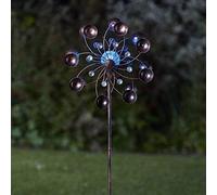 Garden Mile® Decorative Solar Powered Light Up Garden Wind Spinners With Colour Changing LED Lights Copper Effect Metal Garden Sculptures Versatile Garden Ornaments Decoration