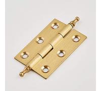Decorative Solid Brass Hinges Gold Kitchen Cabinet Cupboard Door Butt Hinges Furniture Hardware 4Pack (4,3inch)