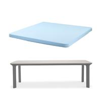 Decorative Square Table Cover - 86x86x0.1cm Non Skid Overlay, Cocktail Dining Protector, Lightweight Washable Polyester Material | Indoor Outdoor Celebration Event Uses