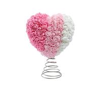 Decorative St. Tree Topper - Rose Design Decorations | Heart Shaped Tree Tops - for Wedding, Birthday, Holiday, Party, Wall, Home, Door Decoration