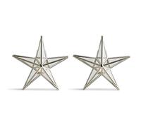 Decorative Star Tealight Small Metal Candle Holder - Set of 2