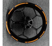 Decorative Sticker Motorcycle Wheel Hub Decal Rim Decoration Reflective Stickers for H-ONDA Cbr400 600r 900 CBR1000RR(Orange)