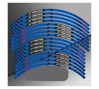 Decorative Stickers 1Set Reflective Motorcycle Wheel Sticker Rim Hub Stripe Decal Accessories Waterproof 17" 19" for B&MW F750GS F 750 for GS Wheel Hub Reflective Stripe(Blue)