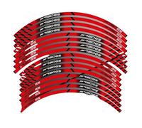 Decorative Stickers 1Set Reflective Motorcycle Wheel Sticker Rim Hub Stripe Decal Accessories Waterproof 17" 19" for B&MW F750GS F 750 for GS Wheel Hub Reflective Stripe(Red)