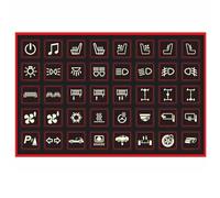 Decorative Stickers Car Interior Luminous Switch Button Stickers Automotive Interior Accessories Circuit Panel AC Label Decal Fluorescent Green