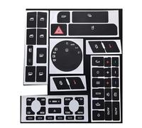 Decorative Stickers Compatible with A4 B6 B7 2000-2008 Car Dashboard ESP Warning Air Conditioning Power Window Switch Buttons Stickers(Set Type A)