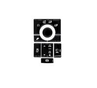 Decorative Stickers Compatible with Land for Rover for Vogue for Sport for Discovery 5 2017 Car Steering Wheel Button Cover Sticker(Terrain Type E)