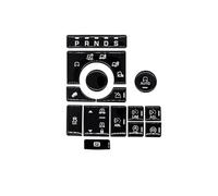 Decorative Stickers Compatible with Land for Rover for Vogue for Sport for Discovery 5 2017 Car Steering Wheel Button Cover Sticker(Terrain Type B)