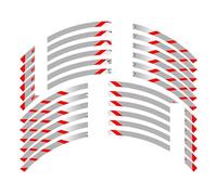 Decorative Stickers for ER-6F Motorcycle Front and Rear Wheels Edge Outer Rim Sticker Reflective Stripe Wheel Decals Wheel Hub Reflective Stripe(B Red)