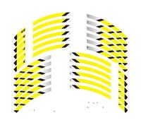 Decorative Stickers for ER-6F Motorcycle Front and Rear Wheels Edge Outer Rim Sticker Reflective Stripe Wheel Decals Wheel Hub Reflective Stripe(A Yellow)