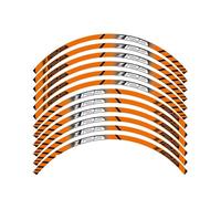 Decorative Stickers for for Z125 Edge Outer 12 X Thick Rim Sticker Stripe Wheel Decals Wheel Hub Reflective Stripe(Orange)