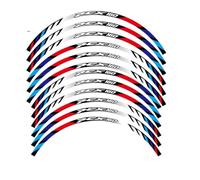 Decorative Stickers For PCX160 For PCX 160 Front 14″ Rear 13″ Laser Motorcycle Wheel Hub Stickers Moto Scooter Rim Decals Accessories Wheel Hub Reflective Stripe(Reflective SET B)