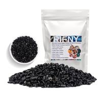 Decorative Stones, Natural River Pebbles Crushed Crystal Chips Stone for Fish Tank, Potted Succulents, Flowerpot, Cactus, Home Garden Decoration, Vase Filler Gravel Rocks (1.5 Lb) (Black Obsidian)