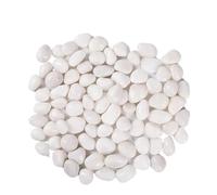 Decorative stones Pebbles 2-3cm High Polished Potted Fish Tank Decorative Stone Garden Landscape Decoration Cobblestone for Garden(200g white)