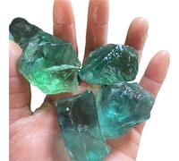 Decorative stones Raw Rough Green Fluorite Quartz Crystal Healing Crystals Diffuse Garden Home Decor Ornament for Garden(50g)