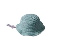 Decorative Straw Hat for Pet Wide Brims Sun Protections Hat for Small Dog Cats Outdoor Activity Walking Travel Essential Pet Fashion Accessory