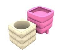 Decorative Sturdy Silicone Craft Supplies for Making Distinctive Square Vase Flower Pots Great for Gardening Craft