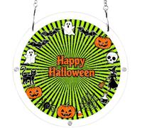 Decorative suncatcher jigsaw puzzle Halloween Fluorescent Green Design