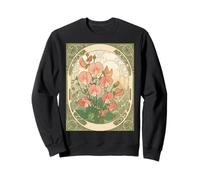Decorative Sweet Pea Birth Month Flower Sweatshirt