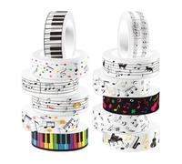 Decorative Tape,Music-Themed Wrapping Adhesive Rolls,Kids Tape Rolls - for Family Friends Enthusiasts Men Women Home Indoor Office Study Journal Arts Crafts