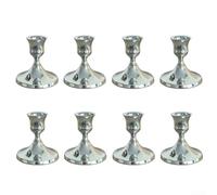 Decorative Taper Candle Holders Vintage Style for For home and Event Decor (8-pack Chrome)