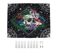 Decorative Tapestry, Wall Hanging Art, Colorful Mushroom Skull Pattern, High Definition Printing, Soft Lightweight Polyester Fabric, for Bedroom Living Room Dorm Decor (150×130cm brushed style)