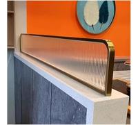 Decorative Tempered Glass Panel for Low Counter Partitions in Dining Rooms - Elegant Gold Finish, 80x25 cm, Modern Home Decor, Stylish Room Divider, and Chic