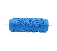 Decorative Texture Roller Rubber Pattern Paint Roller Texture Roller Blue for Walls Ceilings Furniture Fabric Quilts (099Y)