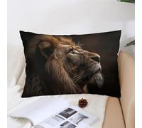 Decorative The Lion Raises Its Head Lumbar Pillow Covers 12x20, Hidden Zipper, Soft Plush Pillowcases Protectors Outdoor Throw Pillow Cases for Sofa, Bed, Couch, Living Room, Garden, Farmhouse Hom