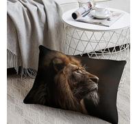 Decorative The Lion Raises Its Head Lumbar Pillow Covers 8x12, Hidden Zipper, Soft Plush Pillowcases Protectors Outdoor Throw Pillow Cases for Sofa, Bed, Couch, Living Room, Garden, Farmhouse Home D