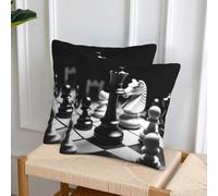 Decorative Throw Pillow Covers 12"x12" Modern Pillowcase black and white chess Pillow Covers Farmhouse Cushion Case for Chair Sofa Decorative Pillows Cover for Living Room Bedroom Office Home Decor