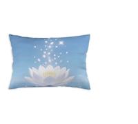 Decorative Throw Pillow Covers 12x20 Short Plush Magical Lotus Flower Bloom Body Pillowcase Cushion Cases with Invisible Zipper Rectangle Lumbar Pillow Shells for Sofa Couch Chair Bed Home Decor