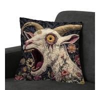 Decorative Throw Pillow Covers,18x18 Inch Screaming Goat Washable,Couch Cushion Covers Pillow Cases | for Living Room Bedroom Office Dorm Farmhouse Sofa Chair Bed Car Cafe Restaurant