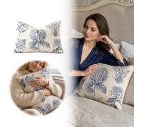 Decorative Throws Soft Square Sofa Covers for Bedroom Living Room with Floral Neutral Pattern Polyester as Stylish Soft Textile Protection (White, 50 x 30 cm)