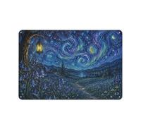 Decorative Tin Sign Bluebells And Aurora Painting 20x30cm Wall Decor | For a winter home refresh, add decorative metal signs to the hobby room for a subtle decor update.